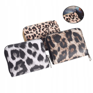 Vláčik Tomáš  - 3ks. Móda Leopard Coin Bag PU Peniaze Bag Zips