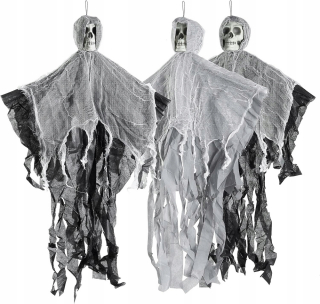 3x KOSTRY ZÁSAJNÉ HALLOWEENSKÉ OZDOBY HALLOWEENSKÉ OZDOBY 90cm