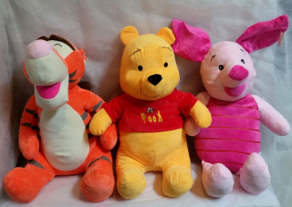 Medvedík Pú - 3x Mega Cuddly Kubuś + Piglet + Tiger 90cm