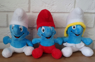 Šmolkovia - 3x SMURF SMURF PAPA SMURFETA CIAMAJDA SINGING 27 CM