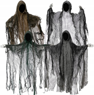 4x HALLOWEENSKÉ STRAŠIDLÁ SET DUCHOV 48cm DEKORÁCIE HALLOWEENSKÉ DEKORÁCIE