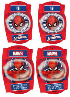 SPIDERMAN - 4x kolenný chránič lakte spider-man štít