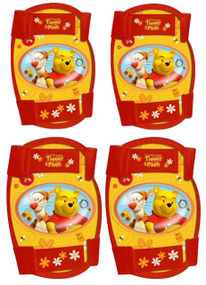 Medvedík Pú - 4x chrániče kolena lakte winnie the pooh