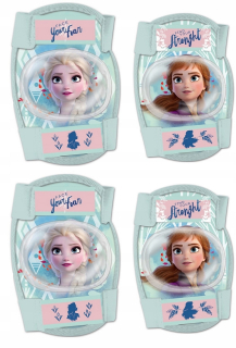 Elsa Frozen - 4x chrániče kolena lakť mrazené krajiny ľadu