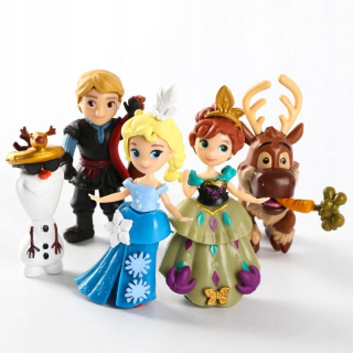 Elsa Frozen - 5 pohybujúcich sa čísla z mrazeného filmu s príslušenstvom