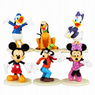 Minnie Mouse - 6ks / lot Mickey Mouse Minnie Daisy Figurines