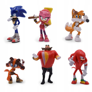 SONIC hračky - 6ks / nastaviť Sonic figúrky Hračky PVC 7cm