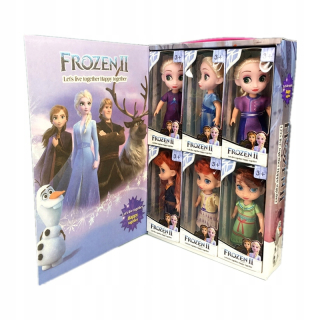 Elsa Frozen - 6 v 1, zamrznutá bábika 2 princezná Anna Aisha