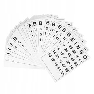 BING A PRIATELIA - 60pcs bingo karta pre intelektuálnu hru