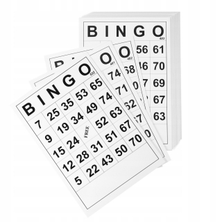 BING A PRIATELIA - 60 kusov ľahko čítať Bingo Card