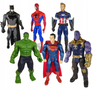 Superman - 6x figúrka Hulk Thatos Batman Spiderman Superman +
