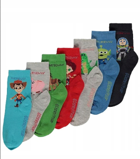 TOY STORY - 7-Pack Socks Toy Story George 23-26