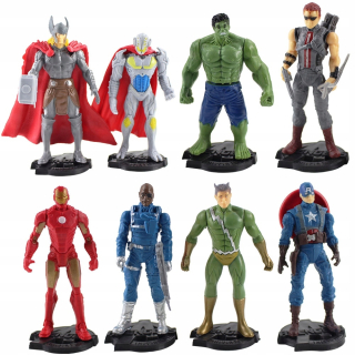 HULK - 8ks / Lot Avengers Figúrky Iron Man Thork Hulk