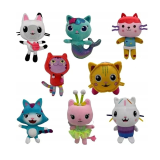 8x Mascot Cat Gabi Gabby's Dollouse 25 cm