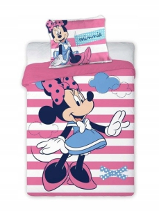 Minnie Mouse - 90x120 Posteľná bielizeň pre detskú myš Minnie Srdce