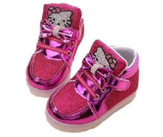 HELLO KITTY Adidasy žiariaci Kitty Kitty Veľkosť 21-30