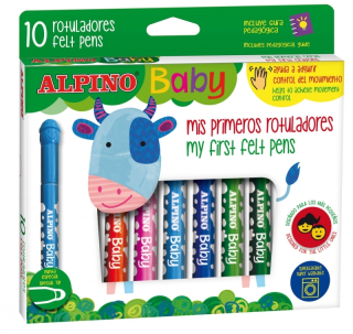 Alpino Baby Flamasters Round Tip 10 Farby