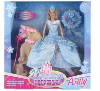 ENCHANTIMALS - Angilová bábika princezná anlély 29cm. S koňom