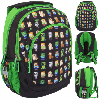 Aktovka školská taška - ASTRA BACKPACK Školská taška Minecraft Original