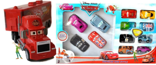 McQueen - Autá Cars Maniek Tir Open 50cm + 12 ks set