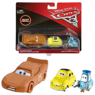 McQueen - Autá Mattel 3pack McQueen Chester Luigi Guido