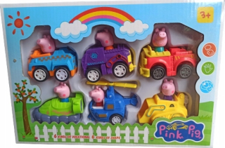 Pepa Pig - Peppa Pippa Figúrky pipulki 6sztuk Figurs