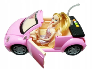 Barbie -  Auto Cabriolet pre bábiky Barbie Garbus + Bábika