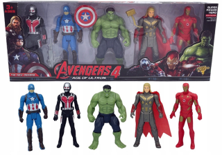 HULK - AVENGERS 5 OBRÁZKOV HULK IRON MAN THOR BIG SET