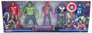 HULK - Avengers 5 Figurines Set Hulk Thanos Spider Man