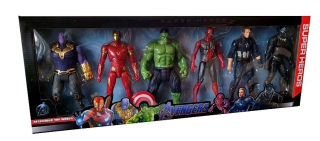 HULK - Avengers Figurines Set 6ks Thanos Hulk Iron Large