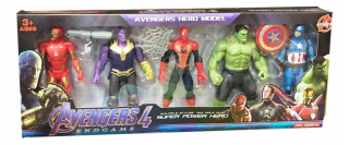 HULK - Avengers Figurines Set 5 ks Iron Man Hulk Spider