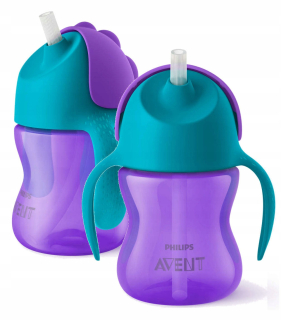 AVENT STRIEBORNÁ HRNKOVÁ FĽAŠA SO SLAMKOU 200 ml 9 m