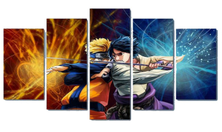 NARUTO - Anime naruto triptych obraz na plote 150x80cm