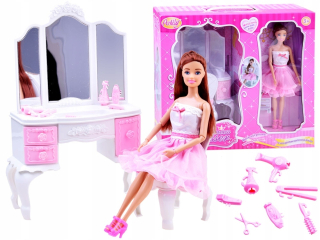 Anlily Doll toaletný stolík príslušenstvo pre česanie ZA2453
