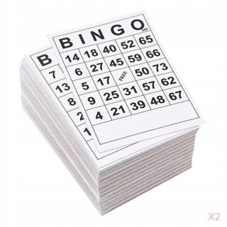 BING A PRIATELIA - Kartové listy Bingo
