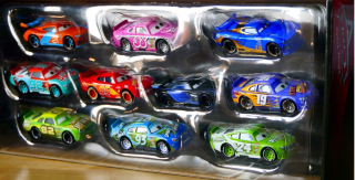 McQueen - Autá 3 Pixar Piston Cup Race 10-Pack