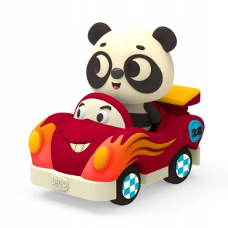 BING A PRIATELIA - B.TOYS Mäkké zmyslové auto s Panda LB1703