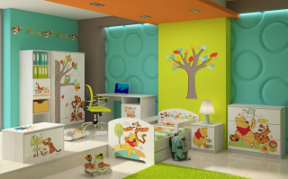 Medvedík Pú - Baby Boo Room Oscar X 160x80 5 Disney Elements