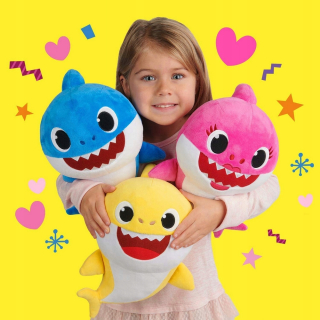 PINKFONG - Baby Shark Shark Pinkfong Spieva LED svieti 40cm