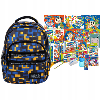 Školská taška - batoh, set, zostava - ZÁLOŽKA Sada školského batohu Bricks Layette