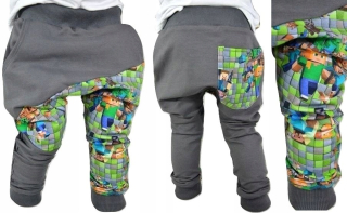 MINECRAFT - Baggy Typpants ako oceľový minecraft 134