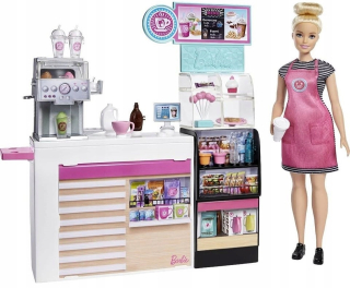 Barbie Kawiarenka + Doll + príslušenstvo GMW03 store