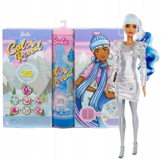Barbie bábika Color Reveal adventný kalendár