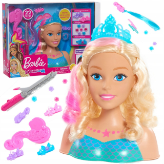 Barbie Doll hlava na česanie a stylingové vlasy