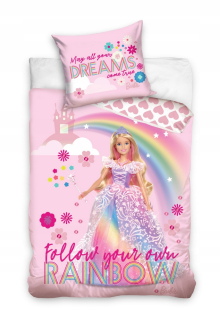 Barbie -  Barbie Rainbow Posteľná bielizeň 100% bavlna licencia 140