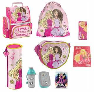 Aktovka školská taška - Barbie School Schoolbag pre dievčatá ceruzky