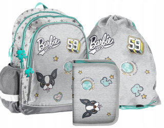 Školská taška - batoh, set, zostava - Barbie School Set Backpack + Puzdro na ceruzku + vrece Bar