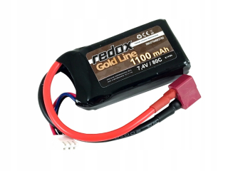 BATERIA LI-PO 7,4V 2S 1100mAh 80C REDOX GOLD LINE jakar