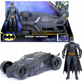 Sada Batman Batmobil 38 cm vozidlo a pohyblivá figúrka 30 cm DC Comics