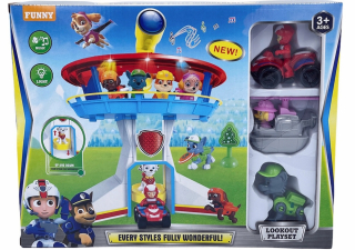 PAW Patrol - Base Watch Tower Dog Patrol Hudobné figúrky